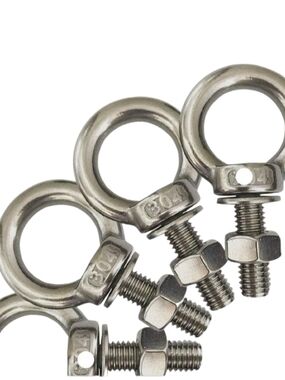 Stainless Steel Eye Bolt Set - Silver